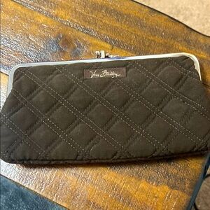 Vera Bradley Quilted Black Clutch